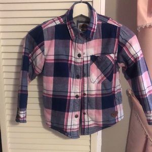 Sherpa flannel girls jacket ⭕️2 for $15⭕️
